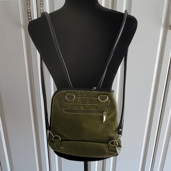 Espe Vegan Purse/backpack 11 x 10 Olive Green - Picture 10 of 12